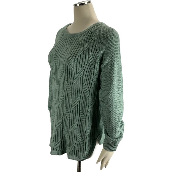 Sonoma Large Cable Knit Sweater Blue Basic Pullover - Picture 2 of 6